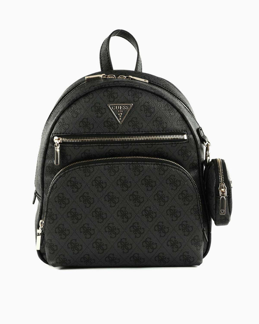 Guess Power Play Tech Backpack Monogram Sırt Çantası Coal Logo