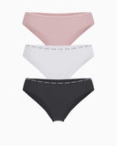 Guess 3Pack Basic Brief Logolu Külot Pink White Black Com