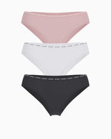 Guess 3Pack Basic Brief Logolu Külot Pink White Black Com