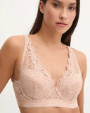 Guess Jane Padded Logo Yazı Detaylı Sütyen Cappuccino Tan