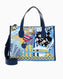 Guess Silvana Compartment Desenli El Çantası Blue Multi