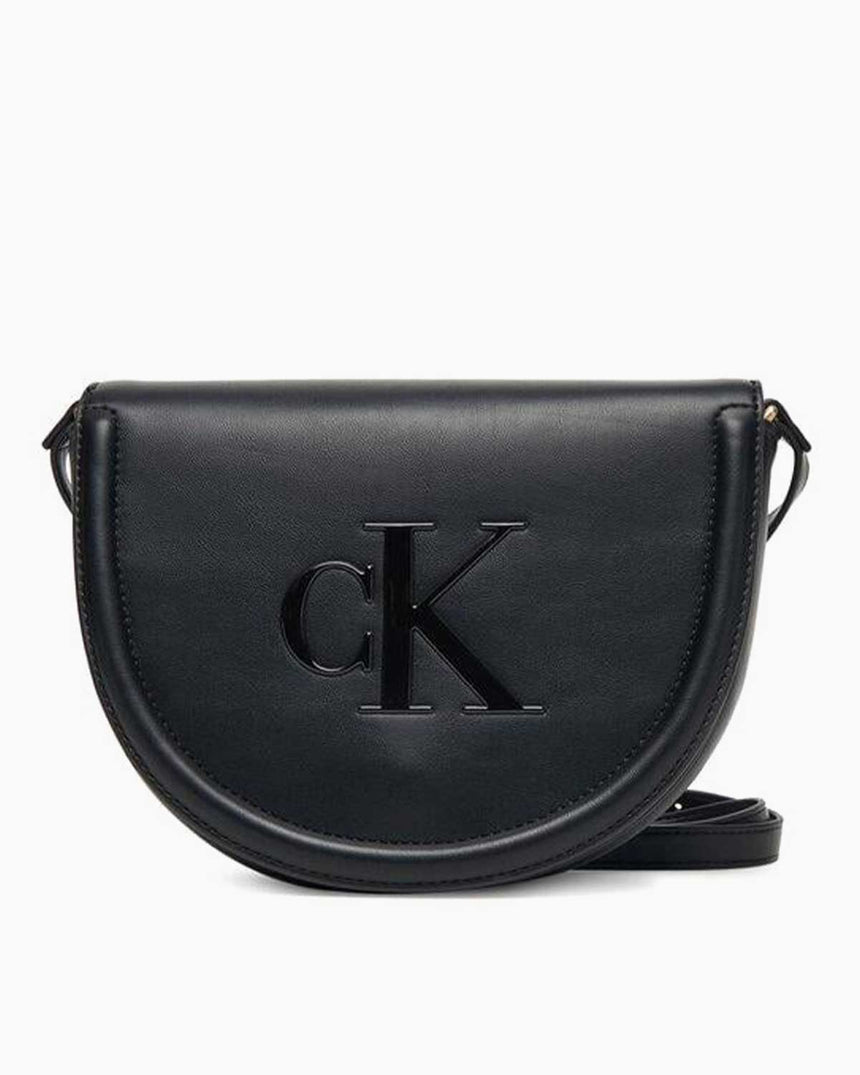 Calvin Klein Saddle Kalın Logolu Kadın Çapraz Askılı Çanta Black
