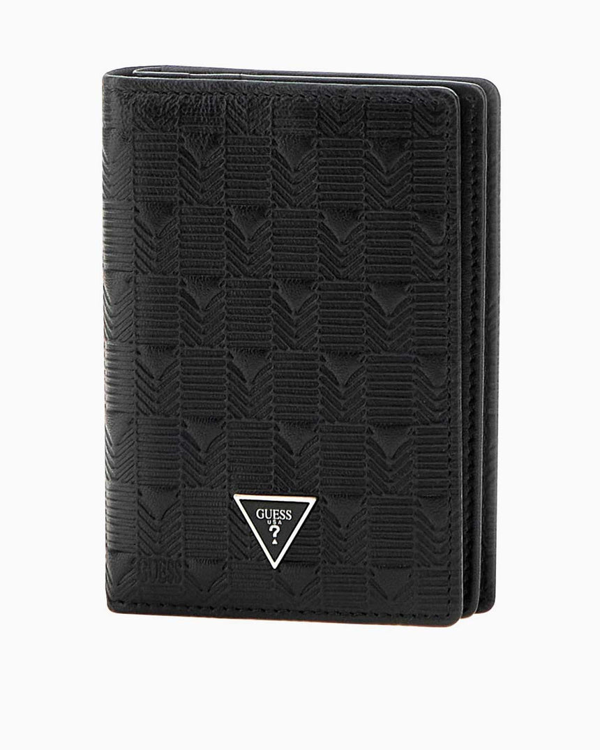 Guess Madrid Card Holder Flap Dikey Cüzdan Black