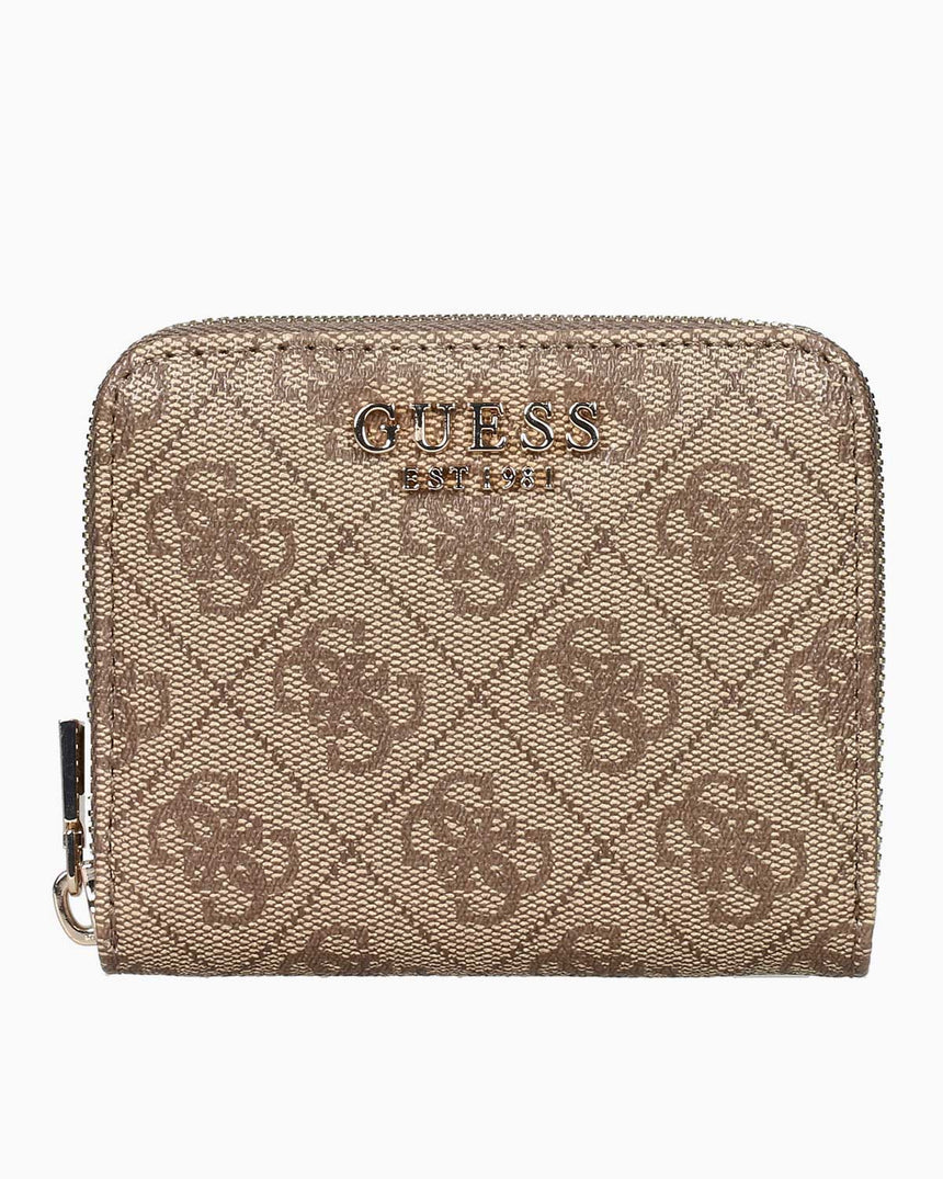 Guess Laurel Small Zip Around Cüzdan Latte Logo
