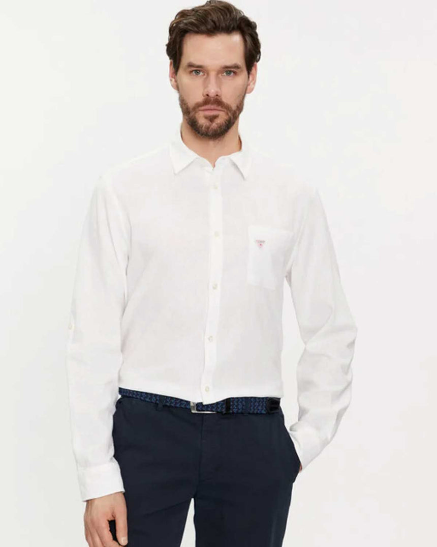 Guess Voven Tops Logolu Gömlek