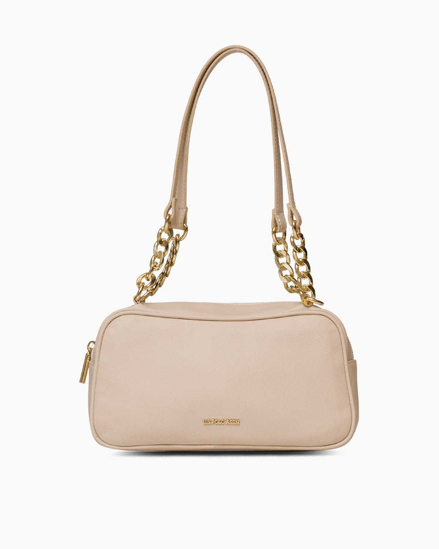 Us Polo Assn Zincir Detaylı Omuz Çantası Bej