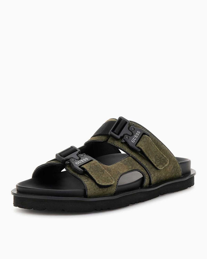 Guess Bahamas Çift Bantlı Sandalet Green