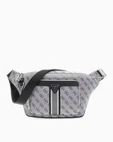 Guess Milano Maxi Monogram Bel Çantası Black/Grey