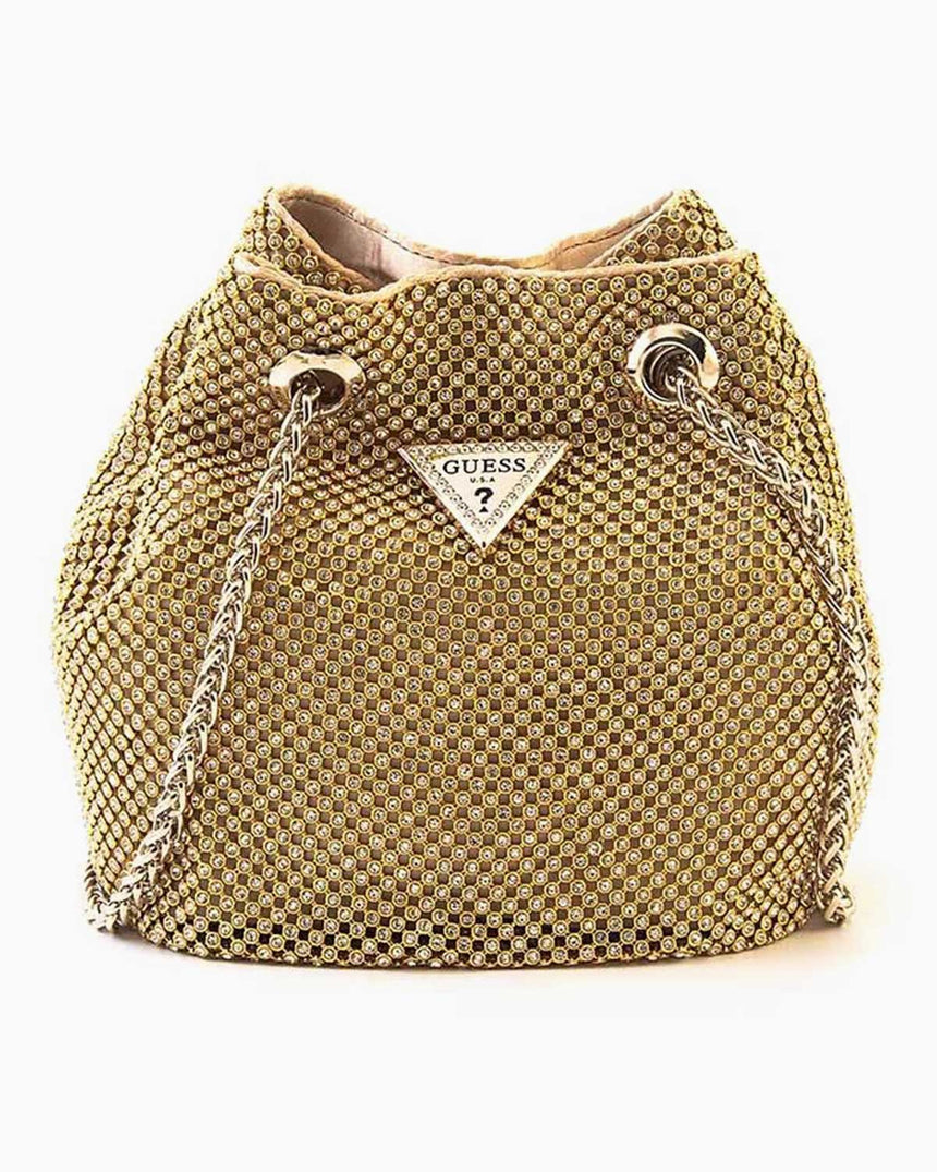 Guess Lua Pouch Taş Detaylı Büzgülü El Çantası