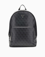 Guess Milano Compact Monogram Desenli Sırt Çantası Black Lime