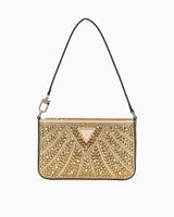 Guess Beauvoir Taşlı Mini Omuz Çantası Gold