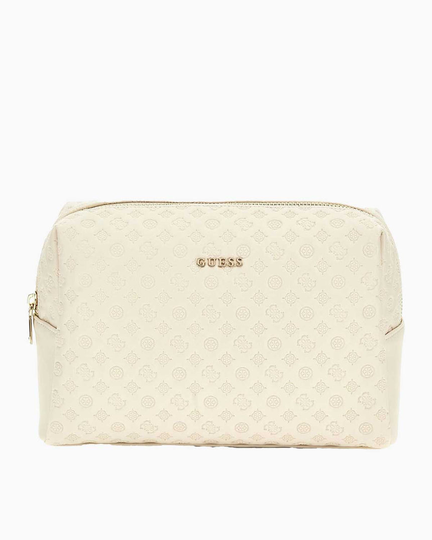 Guess Large Top Zip Portföy Çantası Ivory