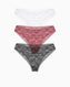 Guess Basic Lace  Kadın Brief 3lü Brazilian Külot Paketi White Red Black Comb