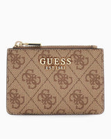 Guess Access Laurel II Kartlık Bölmeli Kadın Cüzdan Latte Logo