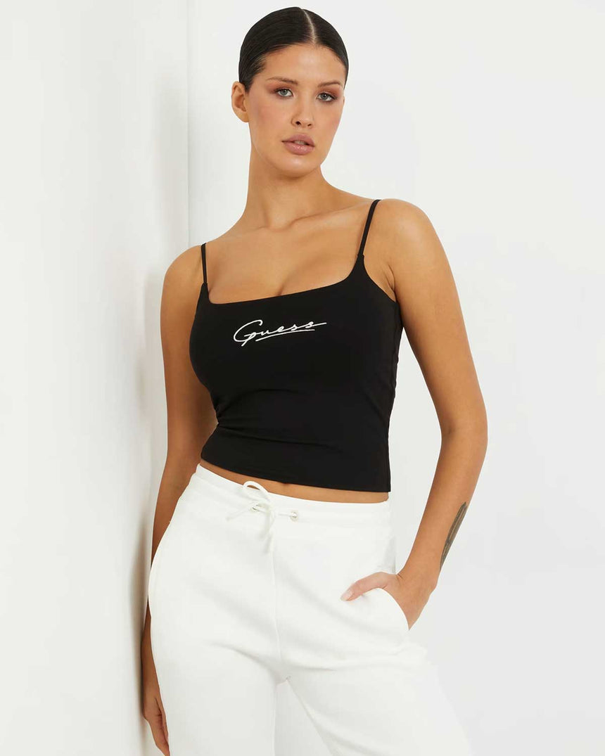 Guess Signature Ön LogoLu Atlet Jet Black A996