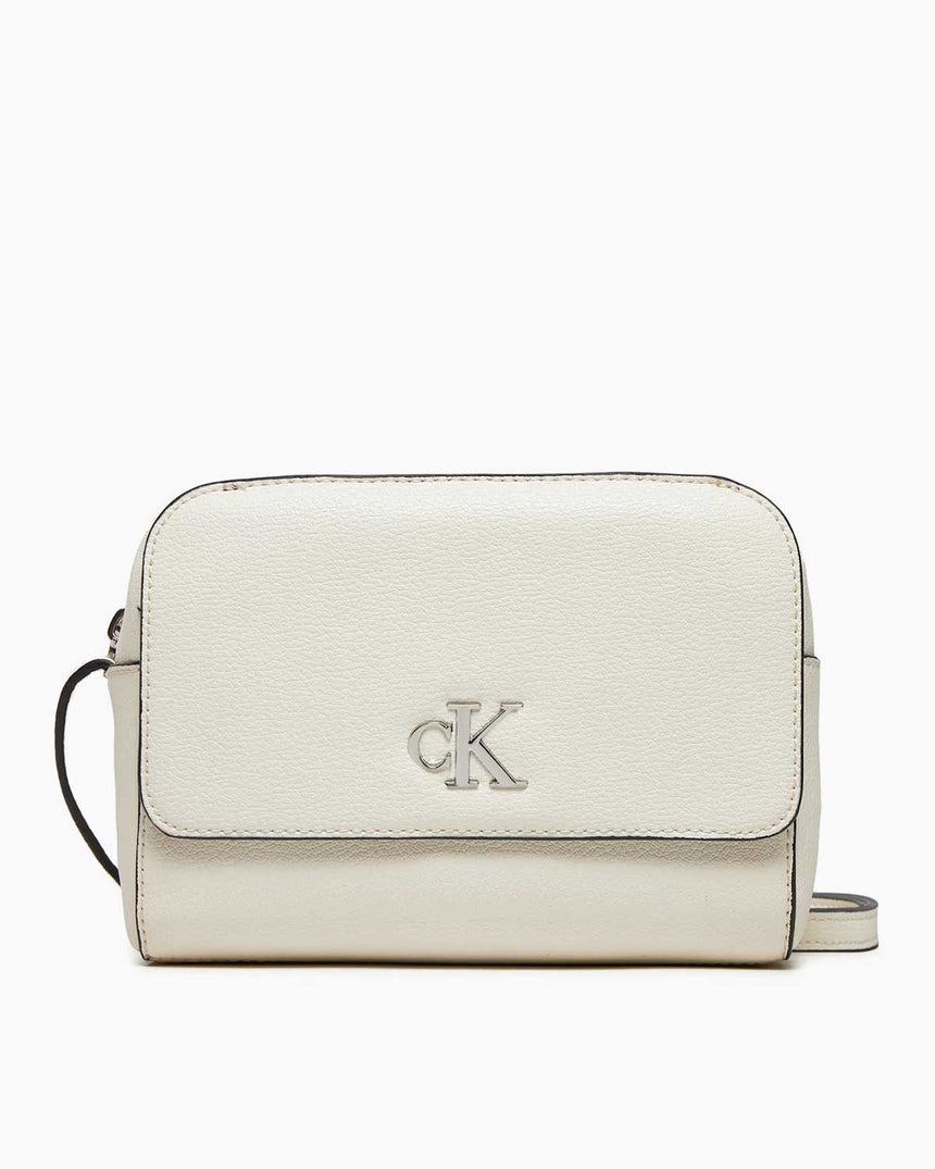 Calvin Klein Minimal Monogram Çapraz Askılı Çanta White