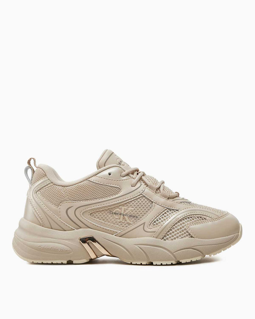 Calvin Klein Retro Tennis Lace Up Sneakers Eggshell