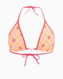 Guess Triangle Remov Padded Bikini Üstü Summer Peony Orange