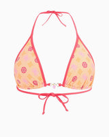 Guess Triangle Remov Padded Bikini Üstü Summer Peony Orange
