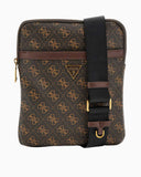 Guess Torino Monogram Logolu Çapraz Askılı Çanta Brown/Ochre