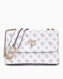 Guess Eco Erica Zincir Detaylı Omuz Çantası White Logo