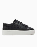 Calvin Klein Flatform Cup Lace Up Mono Sneakers Black