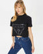 Guess Adele Logolu Crop Tshirt Jet Black A996