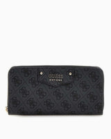 Guess Eco Brenton Large Monogram Desenli Cüzdan Coal Logo
