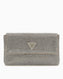 Guess Zalina Flap Clutch Zincir Detaylı Taşlı El Çantası Silver