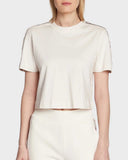 Guess Logo Şeritli Bisiktlet Yaka Tshirt Ocean Salt