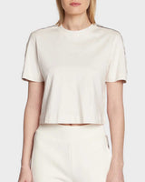 Guess Logo Şeritli Bisiktlet Yaka Tshirt Ocean Salt