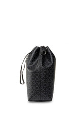 Calvin Klein Mono Drawstring Md Kadın Kol Çantası Black Mono
