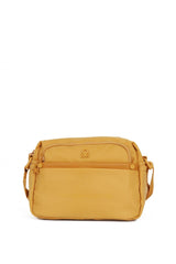 Benetton Dört Bölmeli Çapraz Askılı Kadın Çantası Hardal