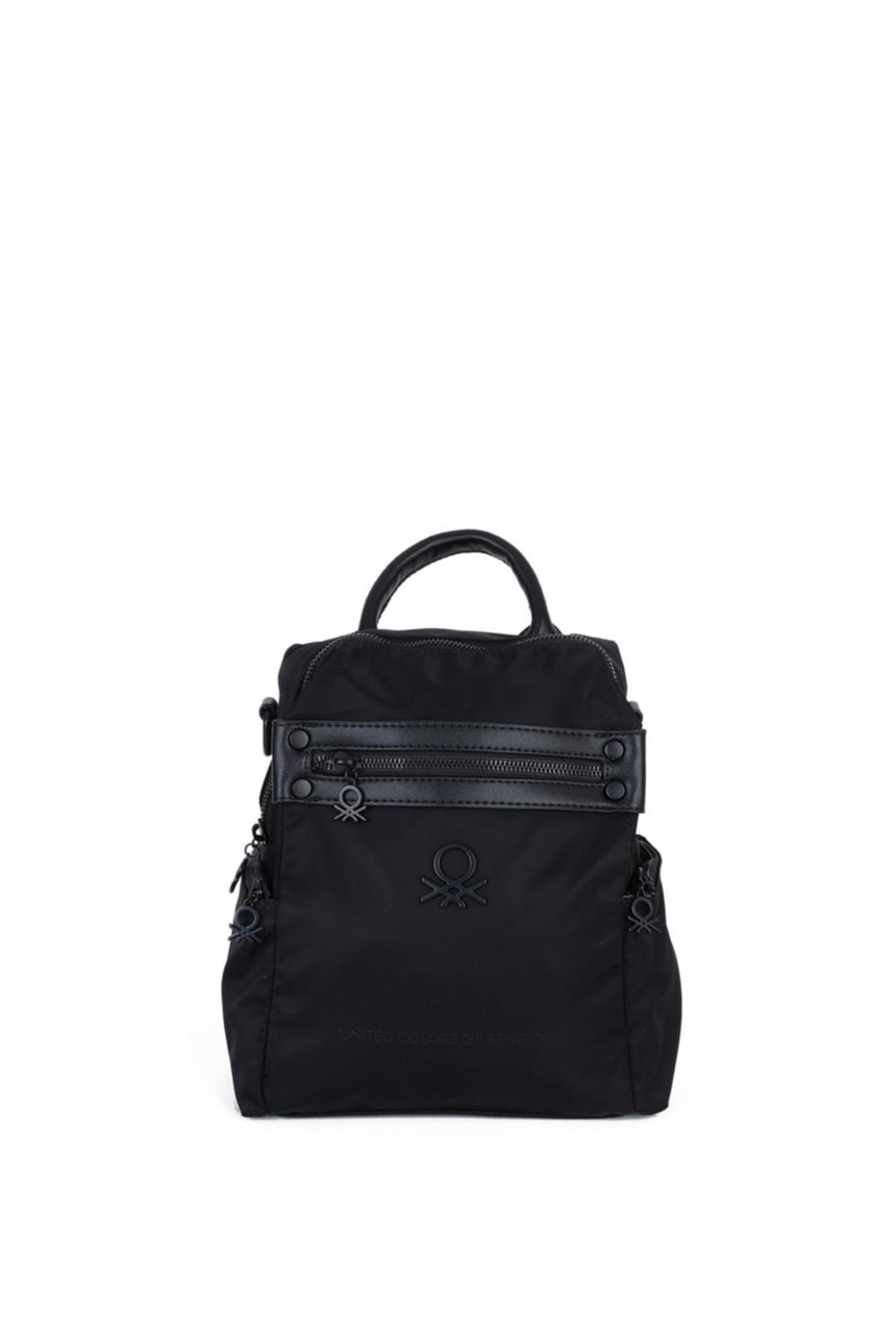 Benetton Logo Detaylı Kadın Sırt Ve Kol Çantası Siyah