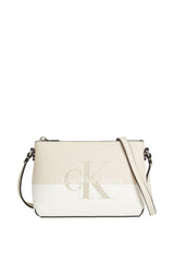 Calvin Klein Camera Pouch Bags Çapraz Askılı Kadın Çantası Tuscan Beige / White