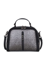 Benetton Klasik Small Çapraz Askılı Kadın Çantası Platin - Siyah