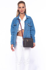 Benetton Üç Bölmeli Mono Çapraz Askılı Kadın Çantası Kahve - Bordo