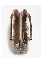 Guess Hensely Logo Girlfriend Kadın Omuz Çantası Stone Multi