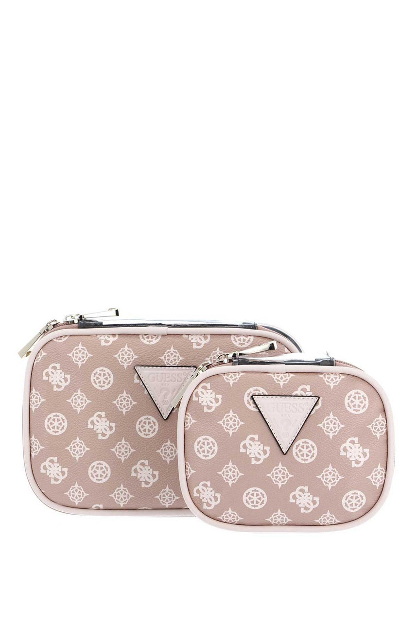 Guess Wilder Vanity Case Makyaj Çantası Nude - Blush Multi