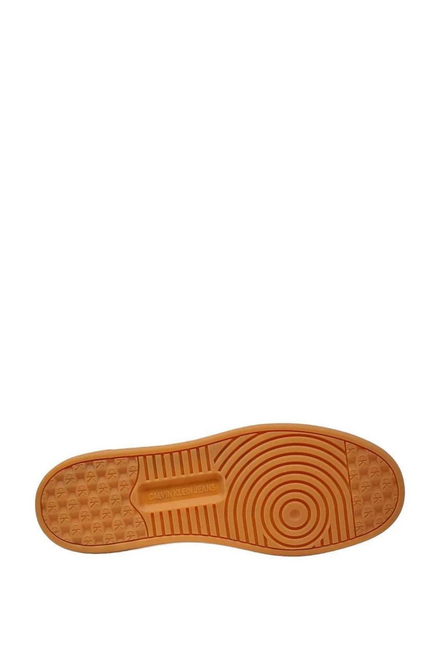 Calvin Klein Basket Cupsole Low Sneakers Eggshell/Creamy White/Teal/Brown