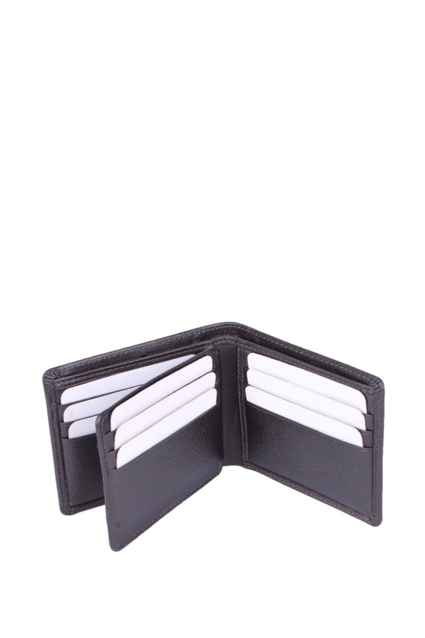 Grande Çift Banknotlu Üç Blok Erkek El Portföyü Kahve