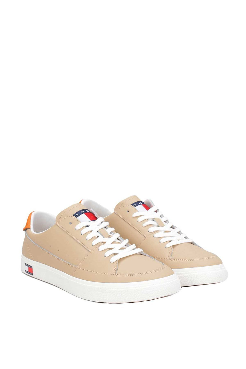 Tommy Hilfiger Vulcanized Leather Sneaker Beige
