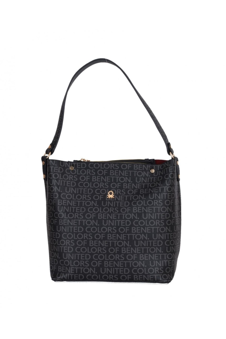 Benetton Mono Yüzey Kadın Kol Çantası Siyah