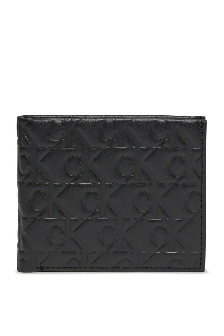 Calvin Klein Logo Print Bifold Erkek Cüzdanı Black