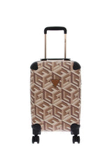 Guess Wilder 18 In 8-Wheel Kabin Boy Valiz Taupe Logo