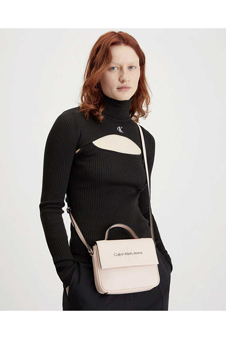 Calvin Klein Sculpted Boxy Flap Mono Omuz Çantası Pink