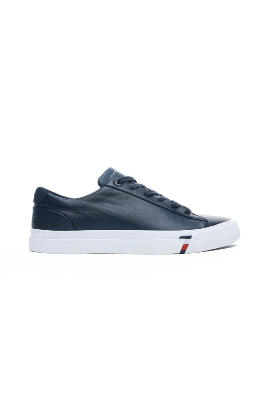 Tommy Hilfiger Corporate Leather Erkek Sneaker Blue