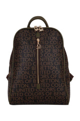 Benetton Ön Fermuar Detaylı Kadın Sırt Çantası Kahve- Haki