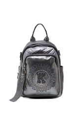 ÇÇS Fermuar Detaylı Kadın Sırt Çantası Bronz