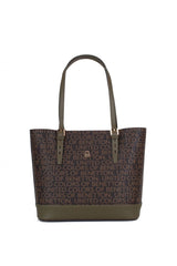 Benetton Mono Kemer Kulplu Kadın Kol Çantası Kahve- Haki